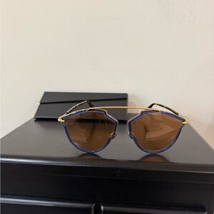Dior DiorSoReal Gold and Blue Women's Sunglasses